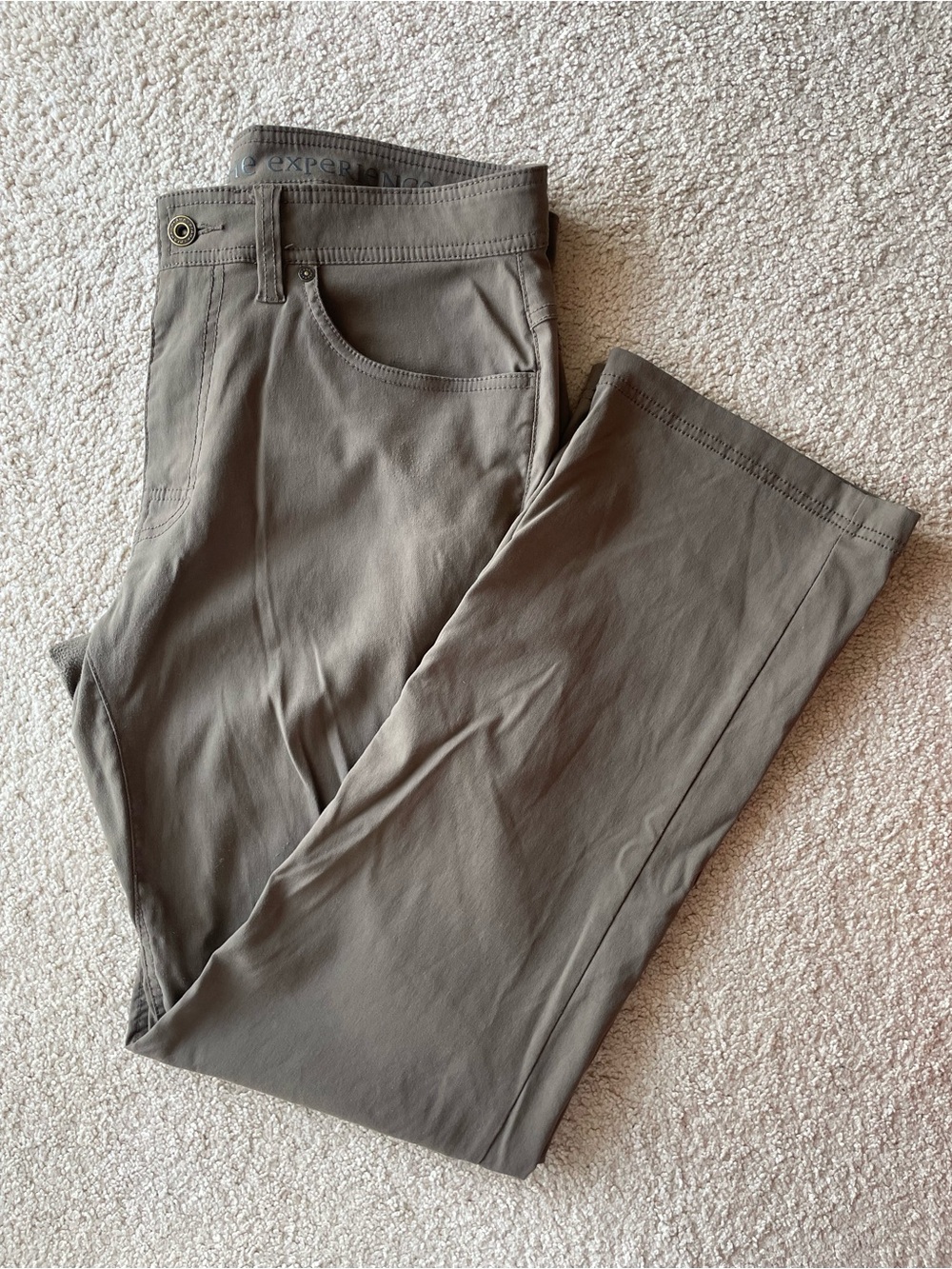 PrAna Men's Stretch Hiking Pants Taupe Straight Size 33 Outdoors Work Tactical